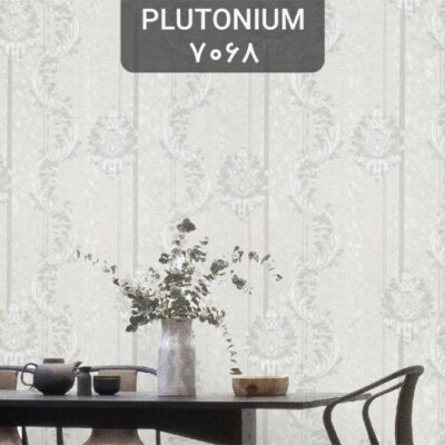 کاغذ دیواری داماسک طوسی