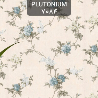 کاغذ دیواری گل آبی