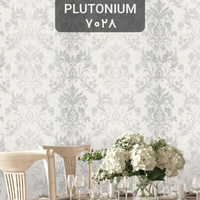 کاغذ دیواری داماسک طوسی