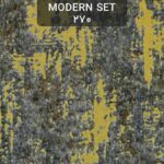 کاغذ دیواری پذیرایی زرد اکلیلدار