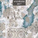 کاغذ دیواری داماسک فیروزه ای