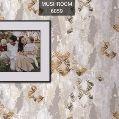 کاغذ دیواری داماسک کرم قهوه ای