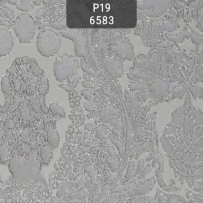 کاغذ دیواری گلدار خاکستری