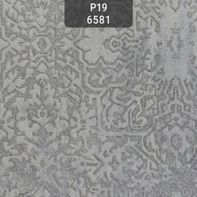 کاغذ دیواری گلدار نقره ای