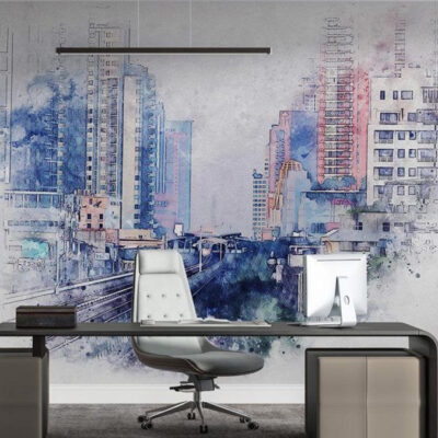 پوستر دیواری نقاشی فروشگاه قلعه کاغذ دیواری