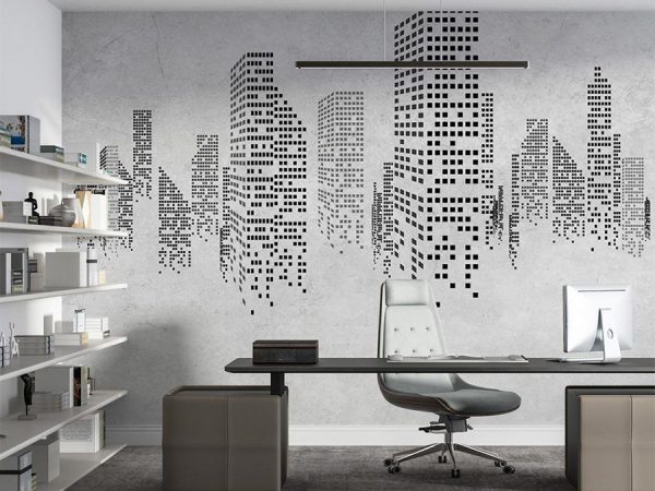 پوستر دیواری شهر و ساختمان فروشگاه قلعه کاغذ دیواری