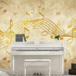 پوستر دیواری موسیقی فروشگاه قلعه کاغذ دیواری