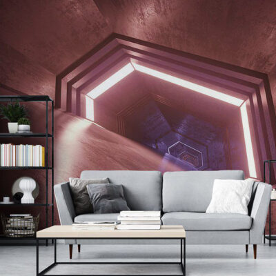 پوستر دیواری سه بعدی فروشگاه قلعه کاغذ دیواری