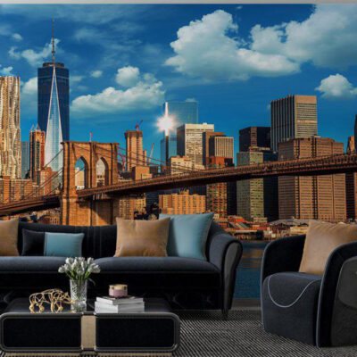 پوستر دیواری شهر و ساختمان فروشگاه قلعه کاغذ دیواری