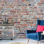 پوستر دیواری طرح آجر فروشگاه قلعه کاغذ دیواری