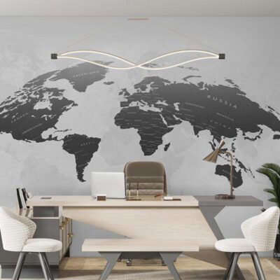 پوستر دیواری نقشه جهان فروشگاه قلعه کاغذ دیواری