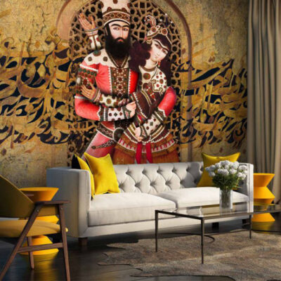 پوستر دیواری شعر نستعلیق فروشگاه قلعه کاغذ دیواری