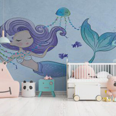 پوستر دیواری پری دریایی فروشگاه قلعه کاغذ دیواری