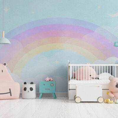 پوستر دیواری رنگین کمان فروشگاه قلعه کاغذ دیواری