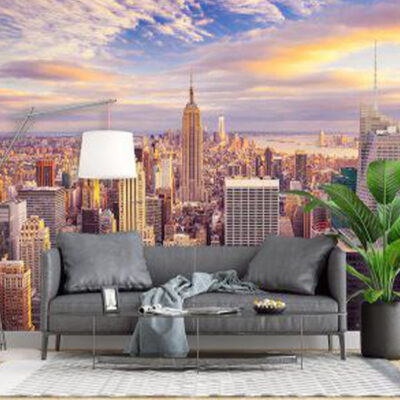 پوستر دیواری شهر و ساختمان فروشگاه قلعه کاغذ دیواری