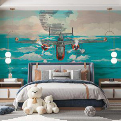 پوستر دیواری نقاشی فروشگاه قلعه کاغذ دیواری