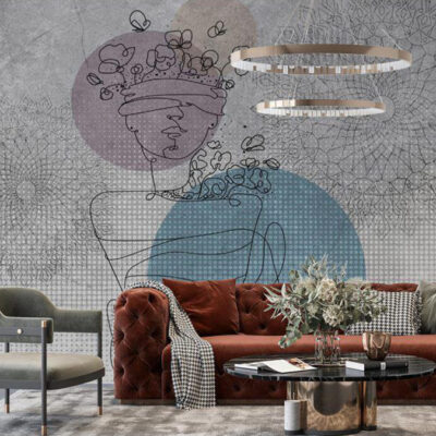 پوستر دیواری چهره و فشن فروشگاه قلعه کاغذ دیواری