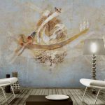 پوستر دیواری خط نستعلیق فروشگاه قلعه کاغذ دیواری