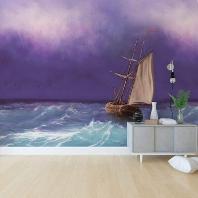 پوستر دیواری نقاشی فروشگاه قلعه کاغذ دیواری