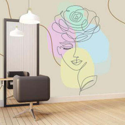 پوستر دیواری چهره و فشن فروشگاه قلعه کاغذ دیواری