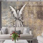 پوستر دیواری مجسمه فروشگاه قلعه کاغذ دیواری