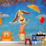 پوستر دیواری کودک فروشگاه قلعه کاغذ دیواری