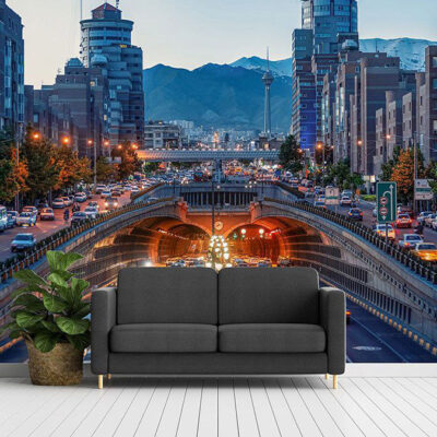 پوستر دیواری شهر و ساختمان فروشگاه قلعه کاغذ دیواری