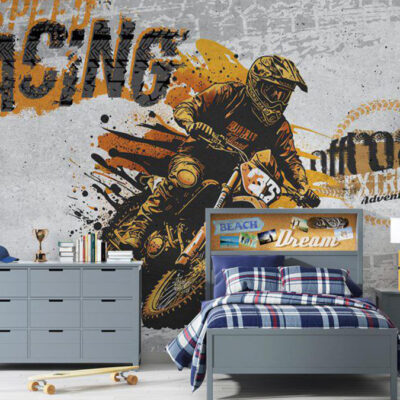 پوستر دیواری موتور فروشگاه قلعه کاغذ دیواری