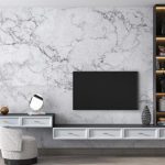 پوستر دیواری پشت تلویزیون فروشگاه قلعه کاغذ دیواری