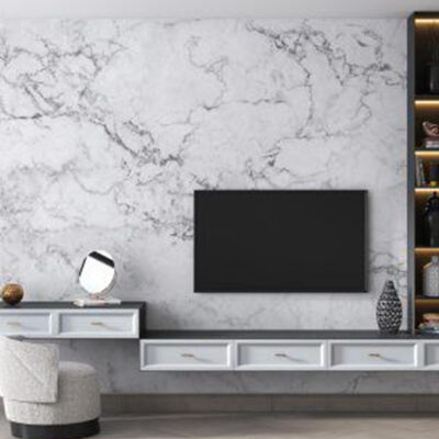 پوستر دیواری پشت تلویزیون فروشگاه قلعه کاغذ دیواری