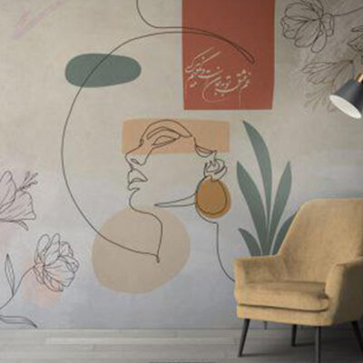 پوستر دیواری چهره و فشن فروشگاه قلعه کاغذ دیواری