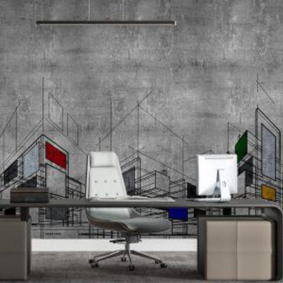 پوستر دیواری شهر و ساختمان فروشگاه قلعه کاغذ دیواری