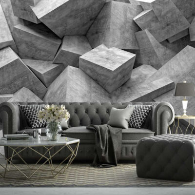 پوستر دیواری مکعب فروشگاه قلعه کاغذ دیواری