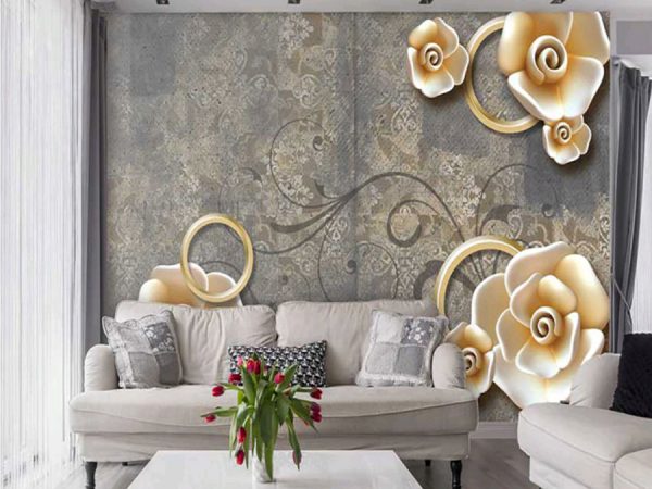 پوستر دیواری گل فروشگاه قلعه کاغذ دیواری