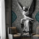 پوستر دیواری مجسمه فروشگاه قلعه کاغذ دیواری