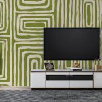 پوستر دیواری پشت تلویزیون فروشگاه قلعه کاغذ دیواری