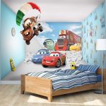 پوستر دیواری ماشین ها فروشگاه قلعه کاغذ دیواری