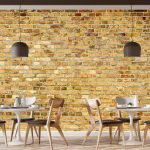 پوستر دیواری طرح آجر فروشگاه قلعه کاغذ دیواری