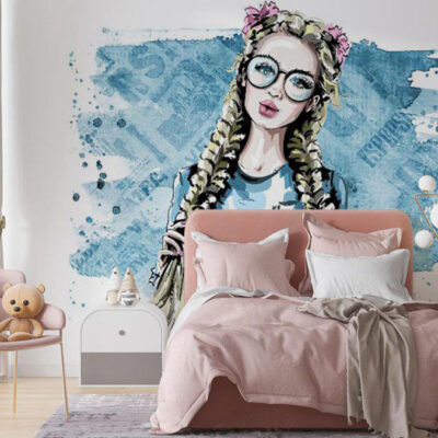 پوستر دیواری چهره و فشن فروشگاه قلعه کاغذ دیواری