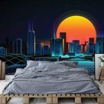 پوستر دیواری شهر و ساختمان فروشگاه قلعه کاغذ دیواری