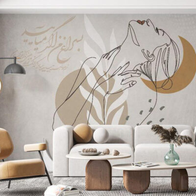 پوستر دیواری چهره و فشن فروشگاه قلعه کاغذ دیواری