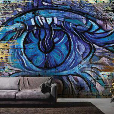 پوستر دیواری گرافیتی فروشگاه قلعه کاغذ دیواری