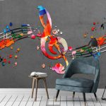 پوستر دیواری موسیقی فروشگاه قلعه کاغذ دیواری