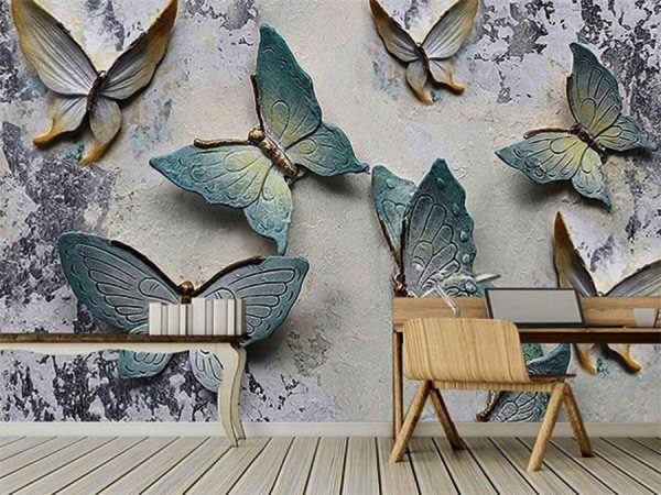 پوستر دیواری پروانه فروشگاه قلعه کاغذ دیواری