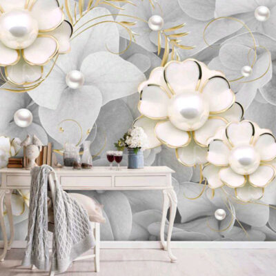 پوستر دیواری گل فروشگاه قلعه کاغذ دیواری