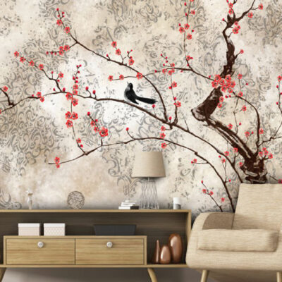 پوستر دیواری پرنده فروشگاه قلعه کاغذ دیواری