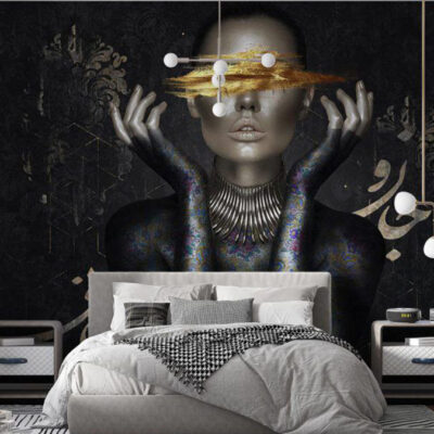 پوستر دیواری چهره و فشن فروشگاه قلعه کاغذ دیواری