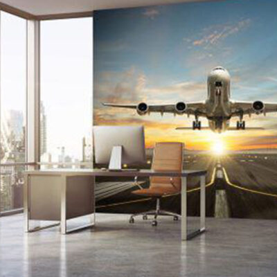 پوستر دیواری هواپیما فروشگاه قلعه کاغذ دیواری