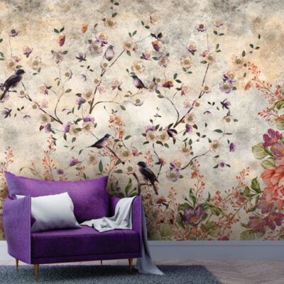 پوستر دیواری پرنده فروشگاه قلعه کاغذ دیواری