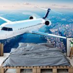 پوستر دیواری هواپیما فروشگاه قلعه کاغذ دیواری